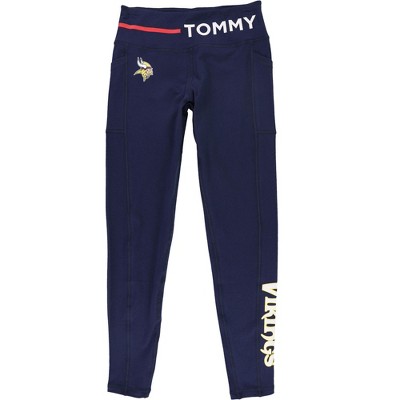 Tommy Hilfiger Womens Minnesota Vikings Stretch Compression Athletic Pants