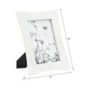 Stylish Curved Marble Picture Frame - Modern Photo Frame for Tabletop Centerpiece, Entryway, Living Room, Bedroom and Office Desk Decor - 10", White - 4 of 4