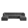 130.32" Modern Minimalist Corduroy U-Shape Modular Sectional Sofa, No Assembly Needed, 6-piece Free Combination Sofa - 4 of 4