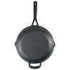 Martha Stewart 12" Pre Seasoned Cast Iron Skillet: Oven & Broiler-Safe, Smooth Surface Induction Compatible, Black - 3 of 4