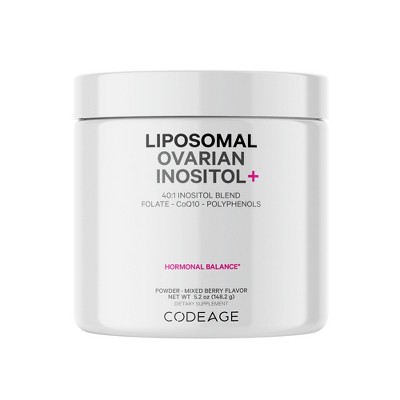 Codeage Liposomal Ovarian Inositol + Supplement, Folate & Coq10 ...