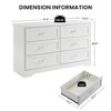 NicBex Elegant Tall Dresser,Simple Wooden Dressers with Metal Pulls,Chest of Drawers for Office,Study,Hallway,White/Black - 4 of 4