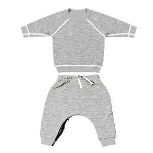 günamüna® Baby Bamboo Rayon Fleece Two-piece Sweatsuit with DIAPER