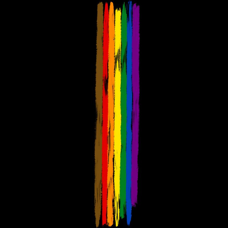 Adult Design By Humans Pride Rainbow Vertical Stripe By alphalezbean Racerback Tank Top, 2 of 3