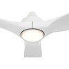 54" Casa Vieja Hermosa Wind Matte White LED Damp Ceiling Fan - 3 of 4