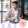 Unique Bargains Silk Alloy Created Camellia Flower Lapel Pin for Men Suit 2 x 1.3 inch 16 Pcs - 4 of 4