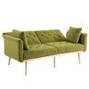 NicBex 65 Inch Loveseat,Modern Comfy Velvet Loveseat Sofa with Metal Feet,Accent 2-Seater Couch for Living Room - 2 of 4