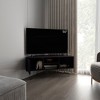 45" Engineered Wood Corner TV Stand with Storage Cabinets, Open Shelves, and Minimalist Design for Living Room and Bedroom - 2 of 4