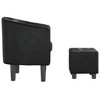 vidaXL Modern Tub Chair with Footstool - Faux Leather Seating for Living Room, Bedroom, Guest Room - 4 of 4