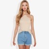 Anna-Kaci Women's Halter Neck Knit Tank Top with Ribbed Design and Stretchy Fit - 2 of 4
