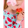 RuffleButts SoftSnooze Big Girls Ruffle Long Sleeve Pajama Set - 3 of 4