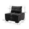 One Seater Couch Single Seater Couch Sofa Armless Accent Chair With Removable Pillow Square Modular Sectional Couch-Maison Boucle - 4 of 4