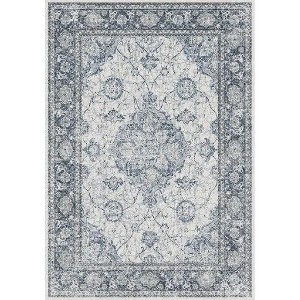 Area Rugs Traditional Vintage Floral Printed Rug Washable Non Slip Floor Carpet Soft Low Pile Rug for Living Room - 1 of 1
