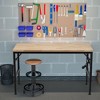 Okak 48/60IN Industrail Heavy-Duty Standing Desk, Adjustable Computer Desk with Rubber Pads/Wheels, Office Desk for Living Room, Study, Office - 2 of 4