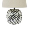 Storied Home (Set of 2) Coastal Capiz and Bamboo Table Lamps with Fish Design Blue and White: Nautical Drum Shades, ETL & UL Listed - 4 of 4