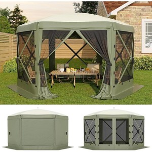 TackView 13x13FT 6-Sided Instant Canopy Tent, Easy One-Push Setup