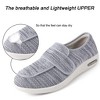 Women's Wide Width Elderly Shoes, Adjustable Hook and Loop Closure Anti-Slip Breathable Lightweight, Swollen Feet Walking Sneakers - 2 of 4