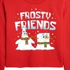 SpongeBob SquarePants Frosty Friends Cropped Long Sleeve Crew Neck Sweatshirt - Red - X-Large - 2 of 4