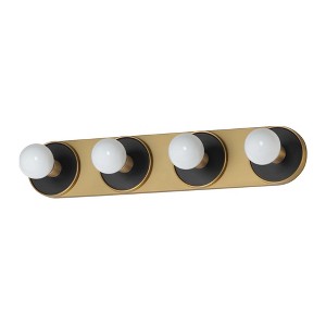 Maxim Lighting Hollywood 4 - Light Vanity in  Black/Natural Aged Brass - 1 of 1