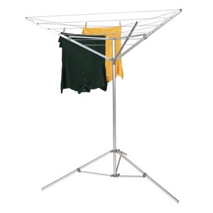 Household Essentials Portable Indoor and Outdoor Umbrella Dryer: Metal Clothes Drying Rack, Silver, 145 lb Capacity - 1 of 4