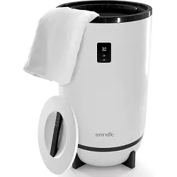 SereneLifeHome Single Touch Towel & Blanket Warmer with Fragrant Disc Holder and LED Ring (Black), White