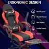 Bosmiller Ergonomic Reclining Gaming Chair with Linkage Armrests & Footrest, Racing Office Chair, PU Leather Computer Desk Chair - 3 of 4