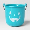 Teal Pumpkin Stackable Halloween Trick or Treat Pail - Hyde and EEK! Boutique™: Jack-o-Lantern Design, No Assembly - 3 of 4