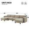 140" Chenille U-Shaped Modular Sectional Sofa with USB & Charger - 2 of 4