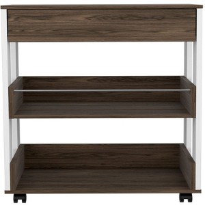 SEVOBAL Kitchen Carts and Islands Utility Cart with Three Shelves and Smooth Rolling Casters Portable Storage, Multicolor, 15.6"*22.5"*15.6" - 1 of 4