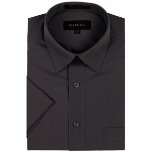 Marquis Men's Short Sleeve Regular Fit Dress shirt - S To 4XL - 1 of 3
