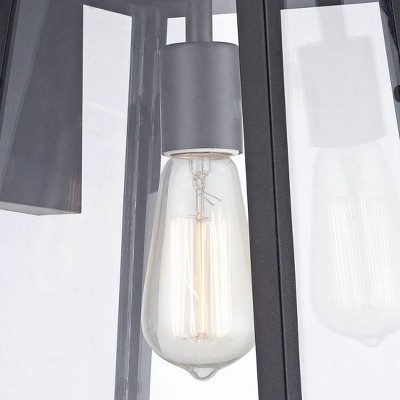 Arrington 13" Mystic Black Outdoor Wall Light with Clear Glass