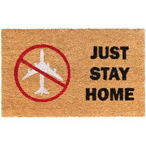 RugSmith Multi Machine Tufted Just Stay Home Doormat - 1 of 4