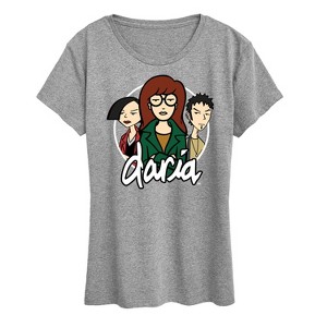 Women's - MTV - Daria Jane and Trent Circle Logo Short Sleeve Graphic T-Shirt - 1 of 4