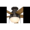 Hunter Fans 46" Anslee Lighted Ceiling Fan Premier Bronze American Walnut 5 Blades Flush Mount LED Dimmable - 3 of 4