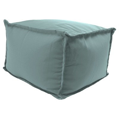 Outdoor Bean Filled Pouf/Ottoman In Sunbrella Cast Mist  - Jordan Manufacturing