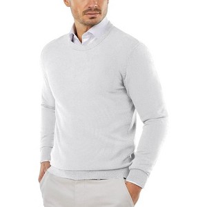 COOFANDY Men's Crew Neck Sweater Slim Fit Lightweight Sweatshirts Knitted Pullover for Casual Or Dressy Wear - 1 of 4
