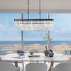 TOBILI Chandeliers,Rectangular Crystal Chandelier Adjustable,E12 Modern Industrial Crystal Lights,Black(Bulb Not Included) - 4 of 4