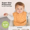 KeaBabies 3pk Presto Baby Bibs Waterproof with Food Catcher, Lightweight Toddler Bibs for Eating - 3 of 4