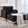 CAVINAS Farmhouse Upholstered Accent Armchair with Ottoman&Reversible Lid Coffee Table,Luxury Boucle Lounge Chair for Living Room&Bedroom - 3 of 4