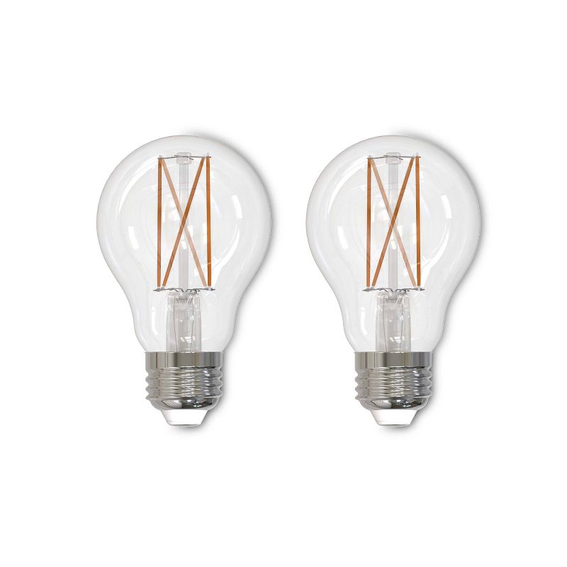 Bulbrite Set of 2 60W Equivalent A19 LED Dimmable Light Bulbs 3000K E26, 1 of 8