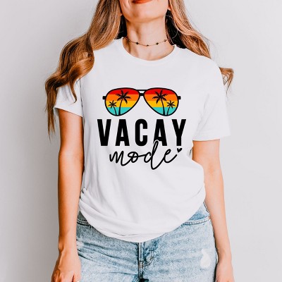Simply Sage Market Vacay Mode Sunglasses Short Sleeve Tee - XS - White