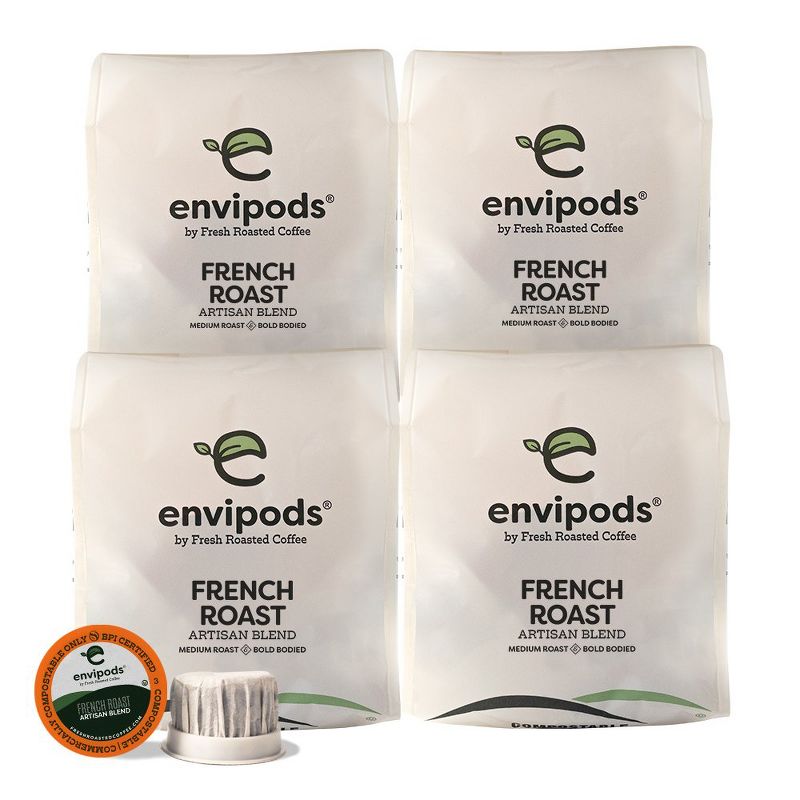 Fresh Roasted Coffee French Roast - 48ct compostable envipods, 1 of 8