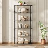6-Tier Industrial Bookshelf, 71" Tall Narrow Bookcase w/ Iron Frames, Open Shelf for Living Room, Bedroom, Apartment - 3 of 4