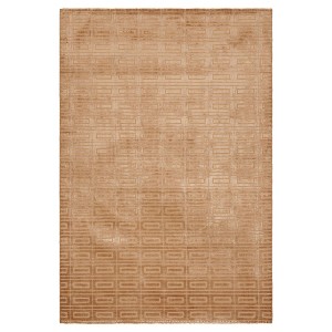 Camel Geometric Knotted Area Rug - (8