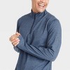 Men's Waffle-Knit Henley Athletic Top - All In Motion™ Blue S
