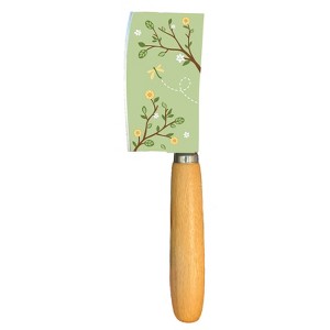 Talisman Designs Laser Etched Beechwood Cheese Knife, Woodland Collection, Green - 1 of 4