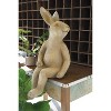 Faux Concrete Resin 20"H Rabbit Shelf Sitter – Garden or Bookshelf Decor Accent – Indoor Yard Art by Kalalou - 3 of 3