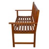 Northlight 48" Light Brown Acacia Wood Outdoor Patio Bench - 4 of 4