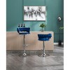 Lyngins Office & Bar Counter Height Bar Stool Set of 2,Modern Swivel Bar Stools with Chrome-Plated Metal Base, Height Adjustable Velvet Counter Stools - 4 of 4