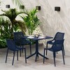 WestinTrends Playa 31.5" Square Plastic Outdoor Patio Dining Table for 4 - 2 of 4